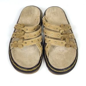 Dr Martens Butterfly Leather Strap Sandals Slip On Slides